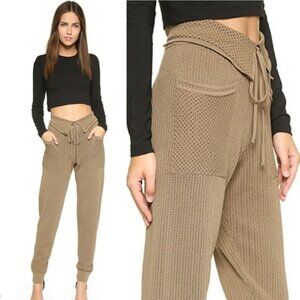 Ronny Kobo Tanesha Pant Olive Mixed Crochet Pants